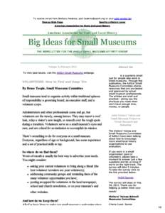 Print - AASLH Small Museums Newsletter :: American Association for State and Local History | MyNewsletterBuilder