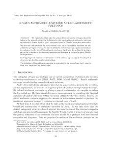 Theory and Applications of Categories, Vol. 24, No. 3, 2010, pp. 39–83.  JOYAL’S ARITHMETIC UNIVERSE AS LIST-ARITHMETIC