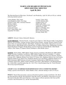 Microsoft Word - (FINAL) April 30, 2014 OPEN Minutes - FULL Board.doc