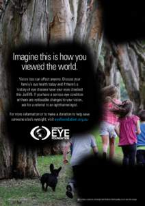 Imagine this is how you viewed the world. Vision loss can affect anyone. Discuss your family’s eye health today and if there’s a history of eye disease have your eyes checked this JulEYE. If you have a serious eye co