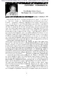 Essays of an Information Scientist, Vol:3, p.1-2, [removed]With [his first issue of ]97; , cxperimeot unique (0