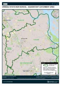 ORMEAU STATE HIGH SCHOOL - EQUIDISTANT CATCHMENT AREA  Beenleigh Beenleigh SHS SHS