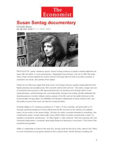    	
   Susan Sontag documentary Grande dame