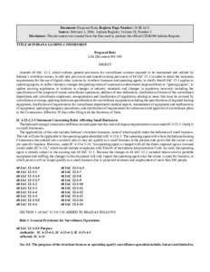 Document: Proposed Rule, Register Page Number: 29 IR 1631 Source: February 1, 2006, Indiana Register, Volume 29, Number 5 Disclaimer: This document was created from the files used to produce the official CD-ROM Indiana R