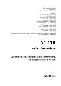 Responsable de la publication: Serge ALLEGREZZA (STATEC) Coordination: Anne DUBROCARD (STATEC-ANEC) Rédaction: Leila BEN AOUN-PELTIER (STATEC-ANEC)