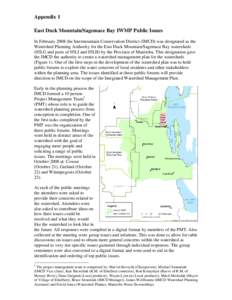 East Duck Mountain/Sagemace Bay IWMP Public Issues