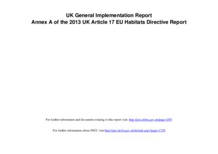 Assessment and reporting under Article 17 of the Habitats Directive