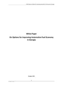 White	
  Paper	
  on	
  Options	
  for	
  Improving	
  Automotive	
  Fuel	
  Economy	
  in	
  Georgia	
    	
     	
  