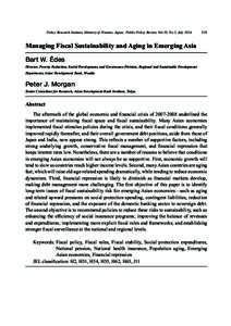 Government debt / Economic policy / Fiscal sustainability / Public finance / Debt-to-GDP ratio / Asian financial crisis / Gross domestic product / United States public debt / Political debates about the United States federal budget / Fiscal policy / Economics / Asia