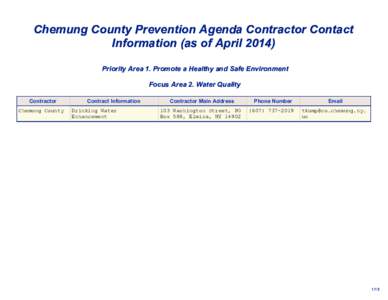 Chemung County Contractor Contact Information