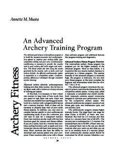Annette M. Musta  Archery Fitness An Advanced Archery Training Program
