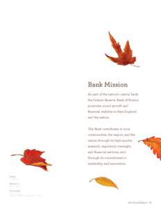 Bank Mission: Federal Reserve Bank of Boston 2010 Annual Report