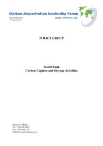 Chemistry / Climate change / Carbon capture and storage / Climate change mitigation / Environment / Energy economics / Carbon Sequestration Leadership Forum / Carbon dioxide / Carbon sequestration / Chemical engineering