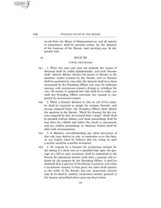 ø12¿  STANDING RULES OF THE SENATE ceived from the House of Representatives, and all reports of committees, shall be printed, unless, for the dispatch