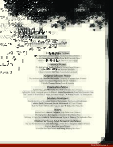 WILLA Literary AwardWinners & Finalists