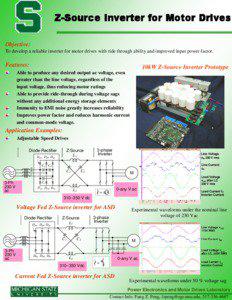 Z-Source Inverter for Motor Drives Objective: To develop a reliable inverter for motor drives with ride through ability and improved input power factor.