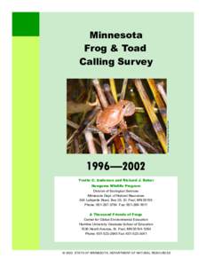 Calling Spring Peeper by Carol Hall  Minnesota Frog & Toad Calling Survey