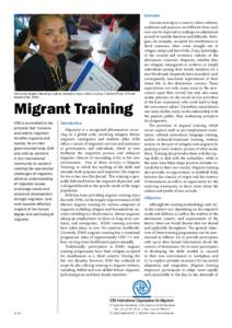 International Organization for Migration / Human geography / Culture / Refugee / Migrant worker / Human migration / Demography / Population