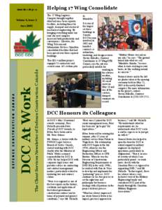 www.dcc-cdc.gc.ca  Volume 4, Issue 2 June[removed]Helping 17 Wing Consolidate