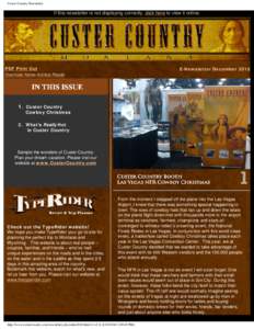 Custer Country Newsletter
