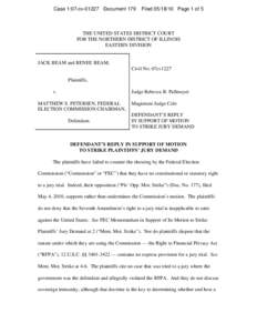 Case 1:07-cv[removed]Document 179  Filed[removed]Page 1 of 5 THE UNITED STATES DISTRICT COURT FOR THE NORTHERN DISTRICT OF ILLINOIS