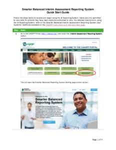 Interim Assessment Reporting Quickstart Guide