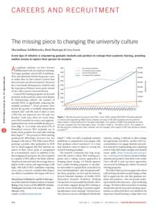 The missing piece to changing the university culture