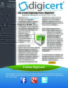 DigiCert SSL Certificate Newsletter September 2012
