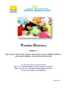 Provider Directory Region 2