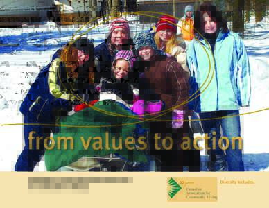 from values to action building a community living movement for a decade of change Diversity Includes.