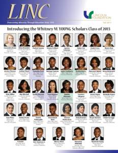 FallOvercoming Adversity Through Education Since 1910 Introducing the Whitney M. YOUNG Scholars Class of 2013