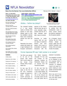 NFLA Newsletter the News from the Nuclear Free Local Authorities (NFLA)  FebruaryVolume 7, Issue 2