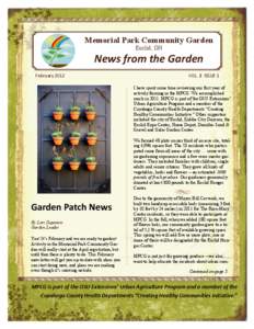 Memorial Park Community Garden Euclid, OH News from the Garden February 2012