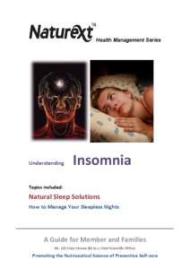 Health Management Series  Understanding Insomnia