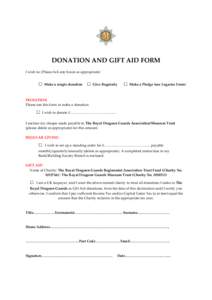 Gift Aid / Dragoon guards / Donation / Tax / Royal Dragoon Guards / Capital gains tax / Dragoon / Military organization / Business / Cavalry / Charitable organizations / Taxation in the United Kingdom