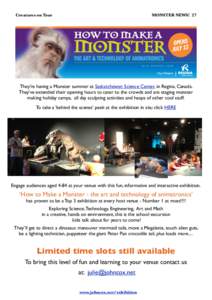 Exhibition / Puppeteer / Megalania / How to Make a Monster / Animatronics