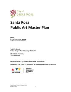 Santa Rosa Public Art Master Plan Draft September 29, 2014  Todd W. Bressi