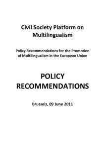 Civil Society Platform on Multilingualism