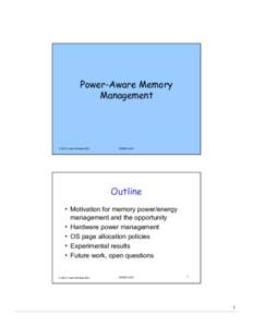 Power-Aware Memory Management © 2003, Carla Schlatter Ellis  ESSES 2003
