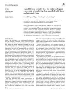 xrayutilities: a versatile tool for reciprocal space conversion of scattering data recorded with linear and area detectors