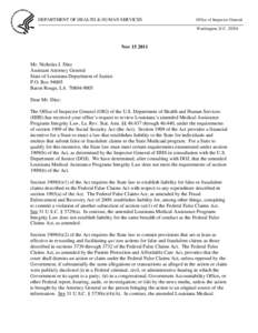 37th United States Congress / False Claims Act / 111th United States Congress / Qui tam / Fraud Enforcement and Recovery Act / Inspector General / Daniel R. Levinson / Patient Protection and Affordable Care Act / United States Department of Health and Human Services / Law / Presidency of Barack Obama / Government