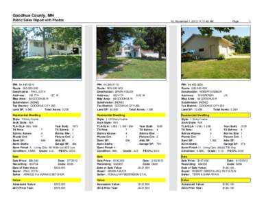 Goodhue County, MN Public Sales Report with Photos Fri, November 1, :11:40 AM  Page