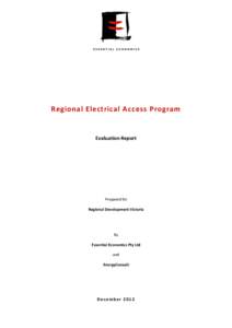 Regional Electrical Access Program Evaluation Report