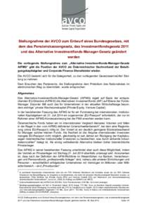 Microsoft Word - AVCO_Stellungnahme_AIFMG[removed]doc