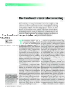 Monthly Labor Review, June 2012: The hard truth about telecommuting
