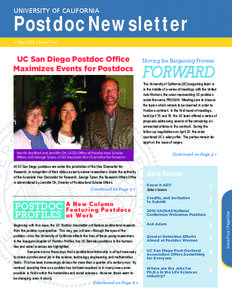 UNIVERSITY OF CALIFORNIA  Postdoc Newsletter » May 2010 | Issue Four  UC San Diego Postdoc Office