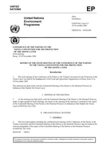 Oxygen / Canada / Montreal Protocol / United Nations Environment Programme / United Nations Framework Convention on Climate Change / Vienna Convention for the Protection of the Ozone Layer / Ozone / Vienna / UNEP OzonAction / Environment / Ozone depletion / Earth