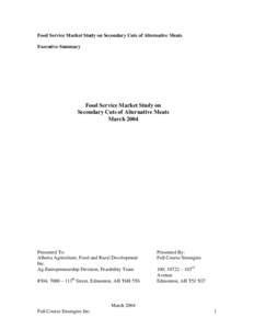 Microsoft Word - Executive Summary Food Service Market Study on.doc
