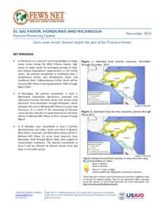 EL SALVADOR, HONDURAS AND NICARAGUA Remote Monitoring Update November[removed]Some areas remain Stressed despite the start of the Postrera harvest