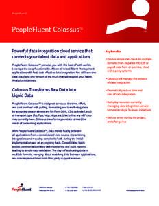 PeopleFluent®  PeopleFluent Colossus TM